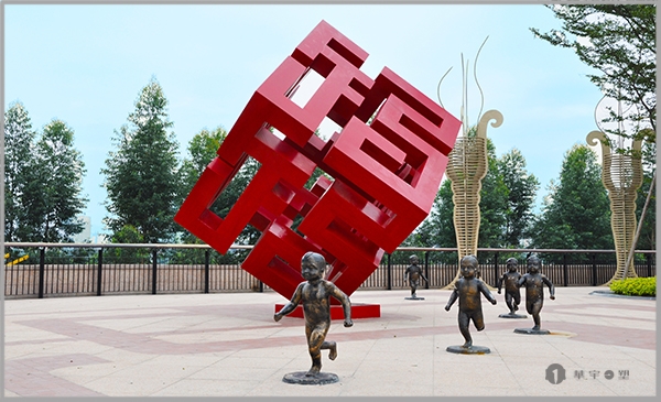 南江滨公园不锈钢市政雕塑