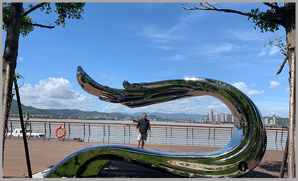 马尾船政文化景区不锈钢雕塑