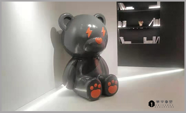 不锈钢装置熊猫雕塑